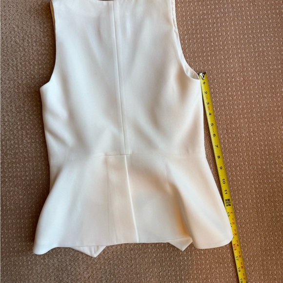 Alexis Sleeveless Cream Top with Black Sash Belt Size S - Picture 16 of 16